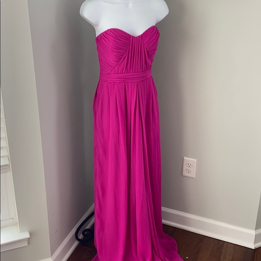 BADGLEY MISCHKA Hot Pink Chiffon 6 long dress